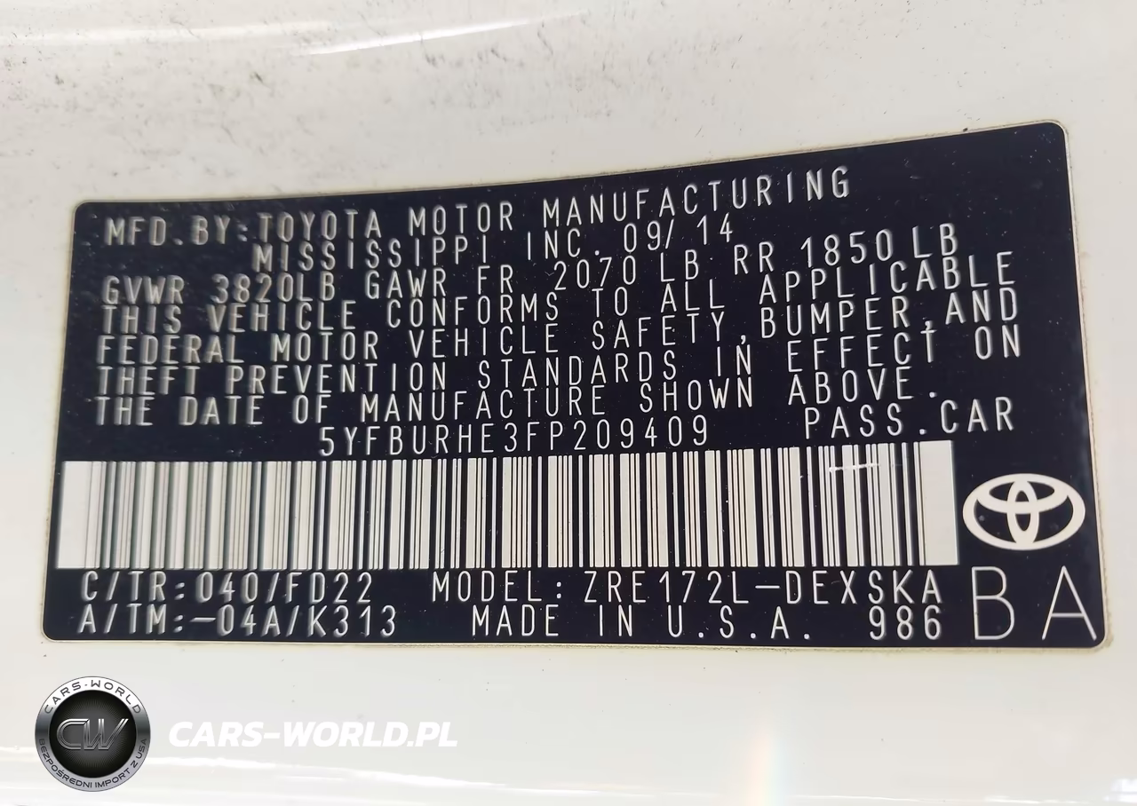 2015 Toyota Corolla S Plus VIN:5YFBURHE3FP209409 - 9