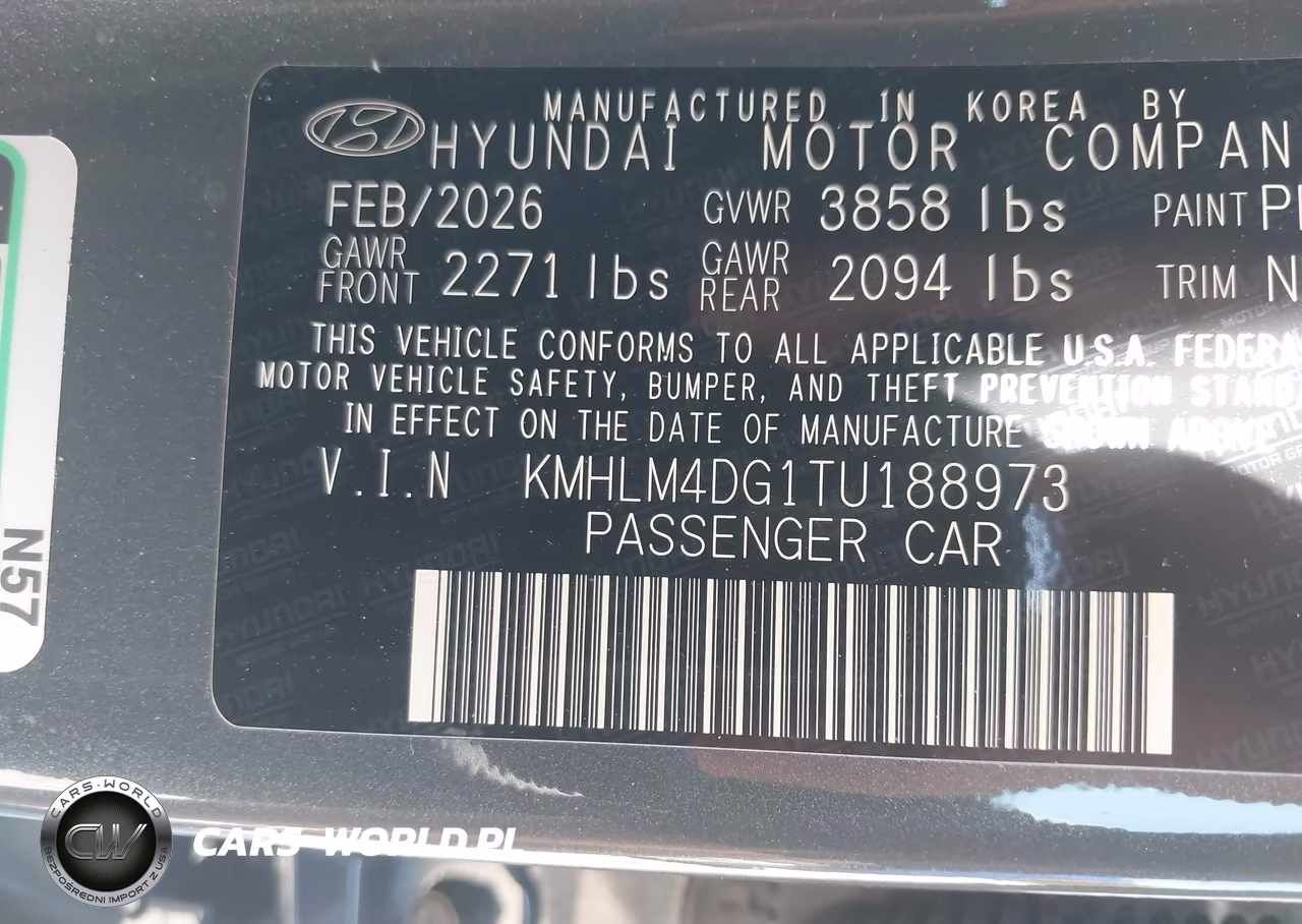 2026 Hyundai Elantra Sel Sport VIN:KMHLM4DG1TU188973 - 9