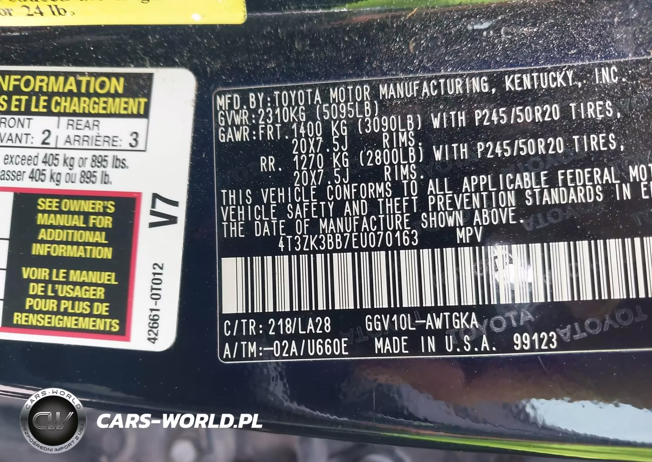 2014 Toyota Venza Xle V6 VIN:4T3ZK3BB7EU070163 - 9