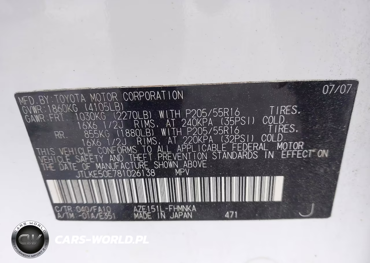 2008 Scion Xb VIN:JTLKE50E781026138 - 9