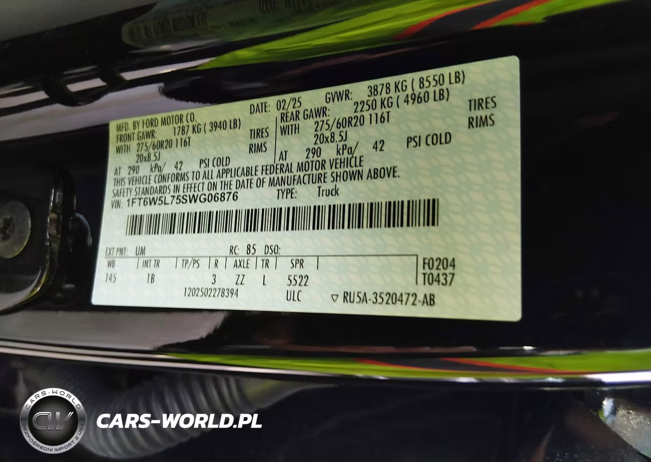2025 Ford F-150 Lightning Lariat VIN:1FT6W5L75SWG06876 - 8