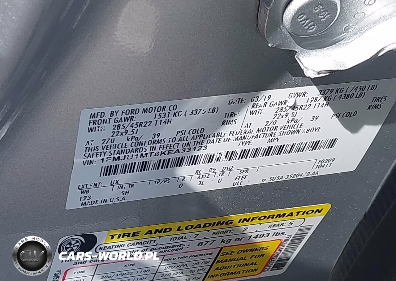 2019 Ford Expedition Platinum VIN:1FMJU1MT8KEA33123 - 9