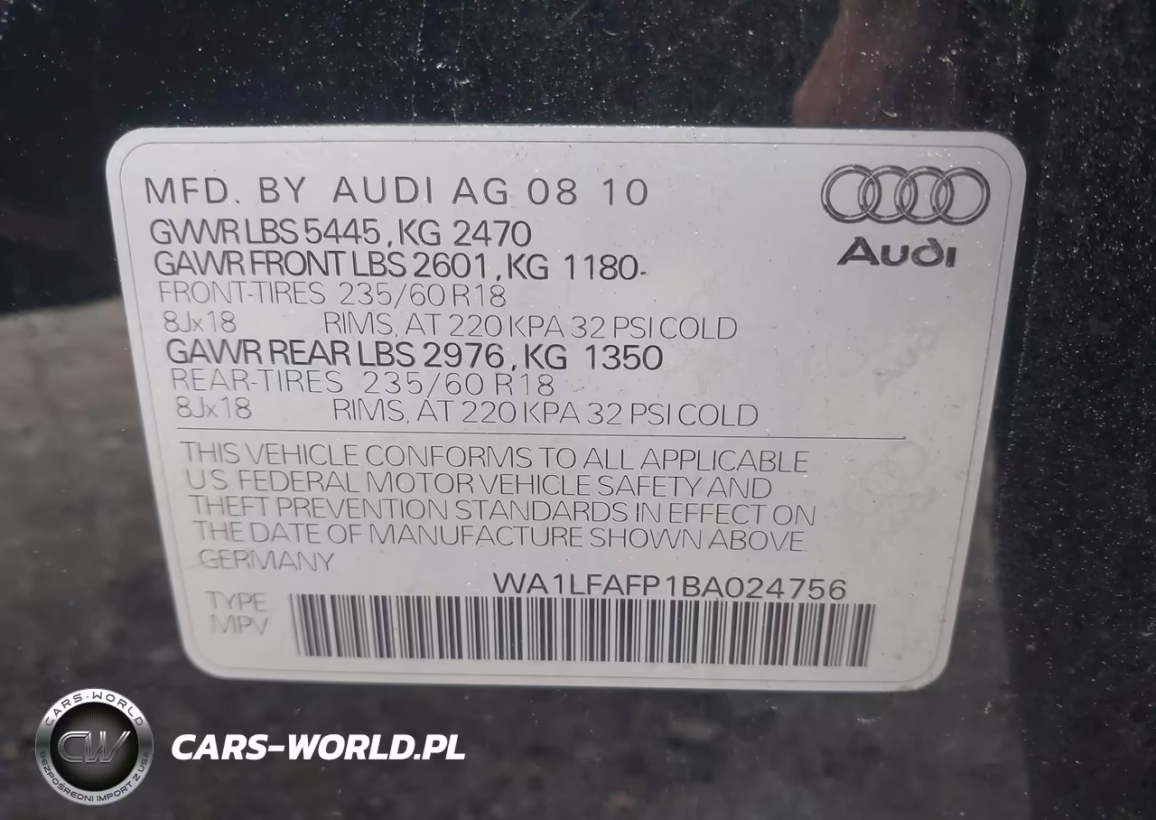 2011 Audi Q5 2.0T Premium VIN:WA1LFAFP1BA024756 - 9