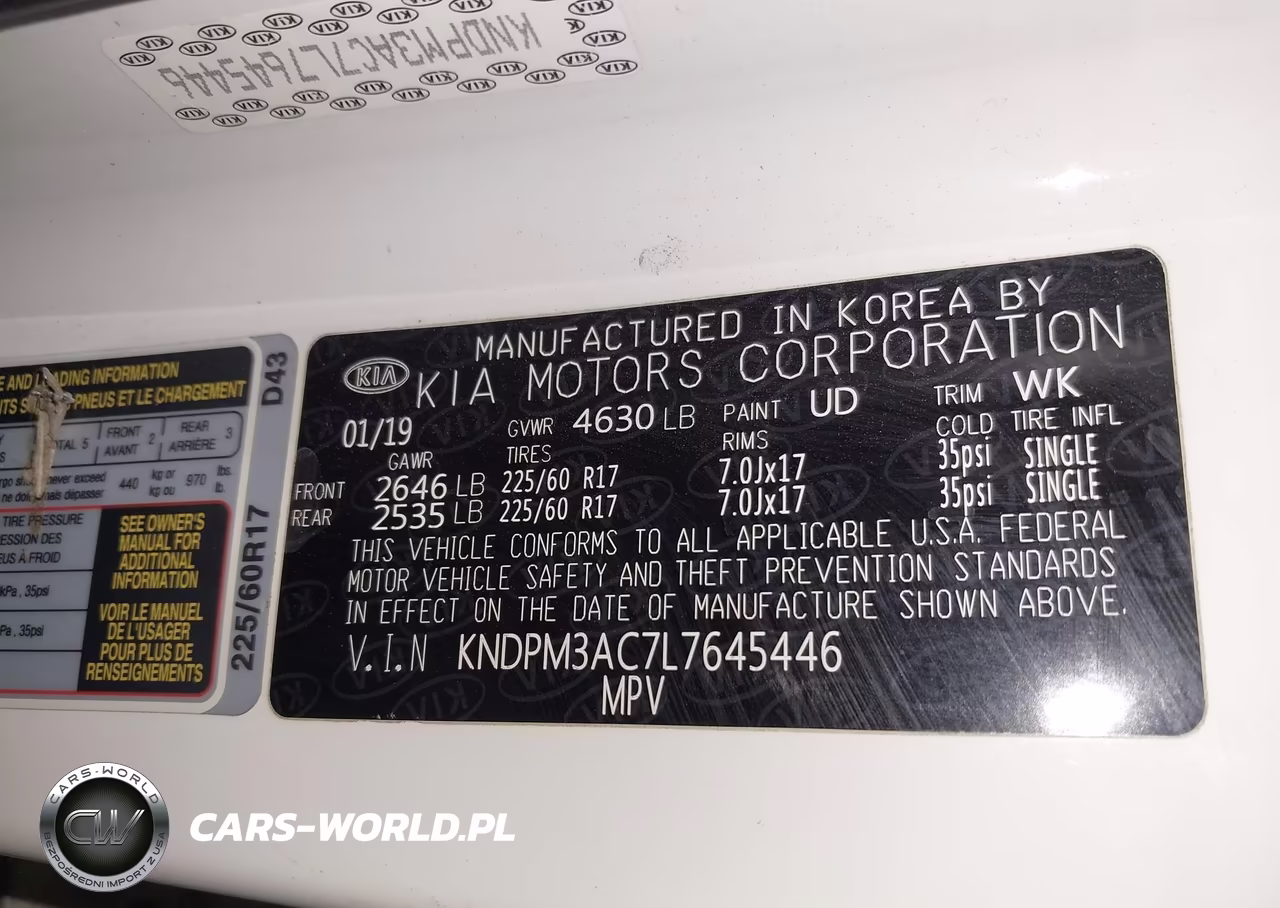 2020 Kia Sportage Lx VIN:KNDPM3AC7L7645446 - 9