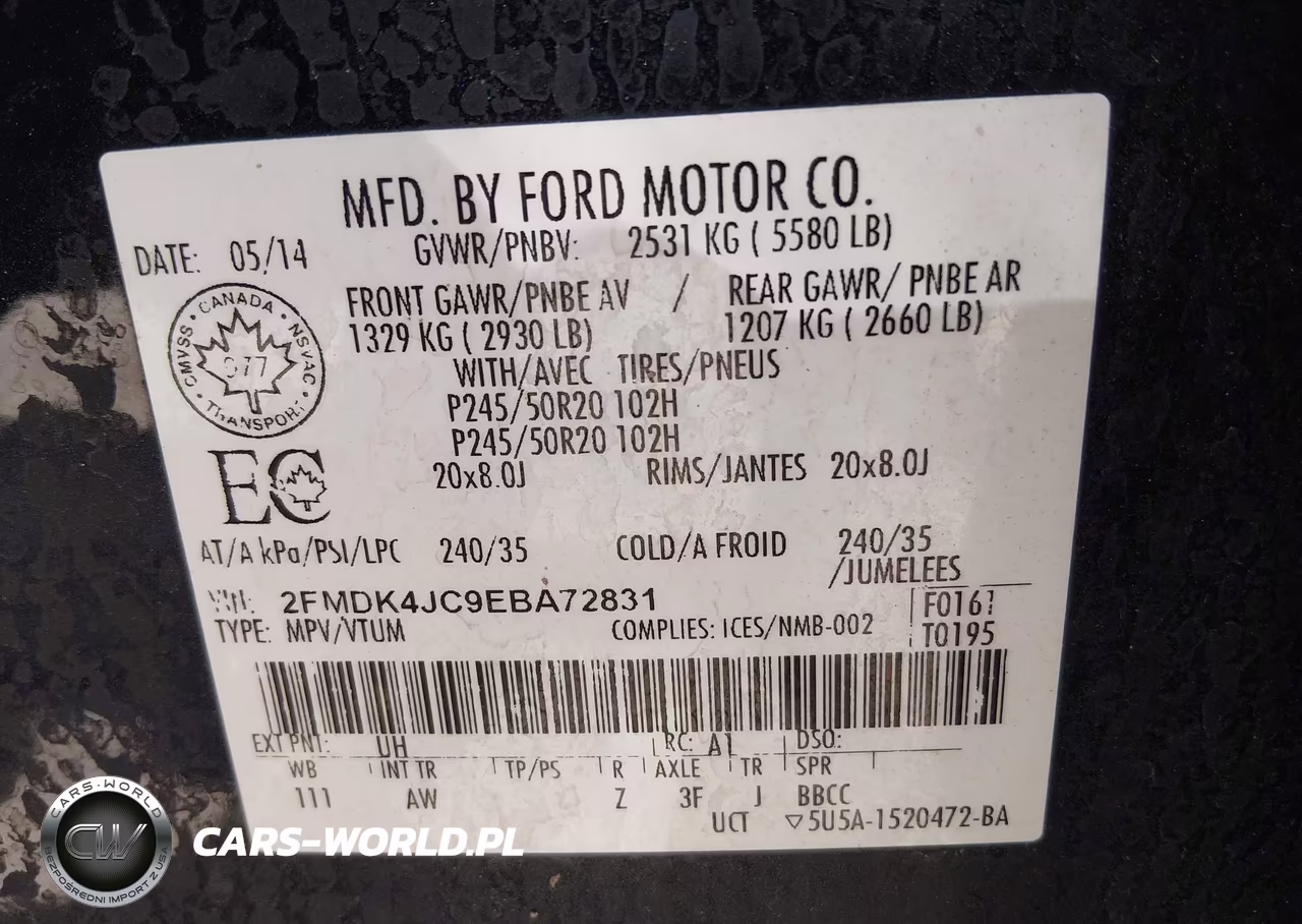 2014 Ford Edge Sel VIN:2FMDK4JC9EBA72831 - 9