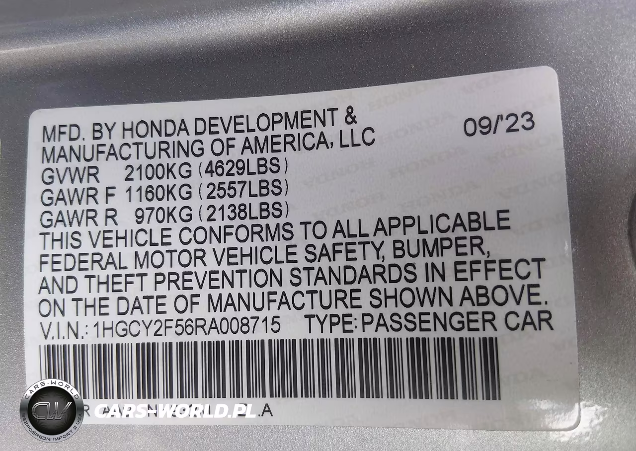 2024 Honda Accord Hybrid Sport VIN:1HGCY2F56RA008715 - 9