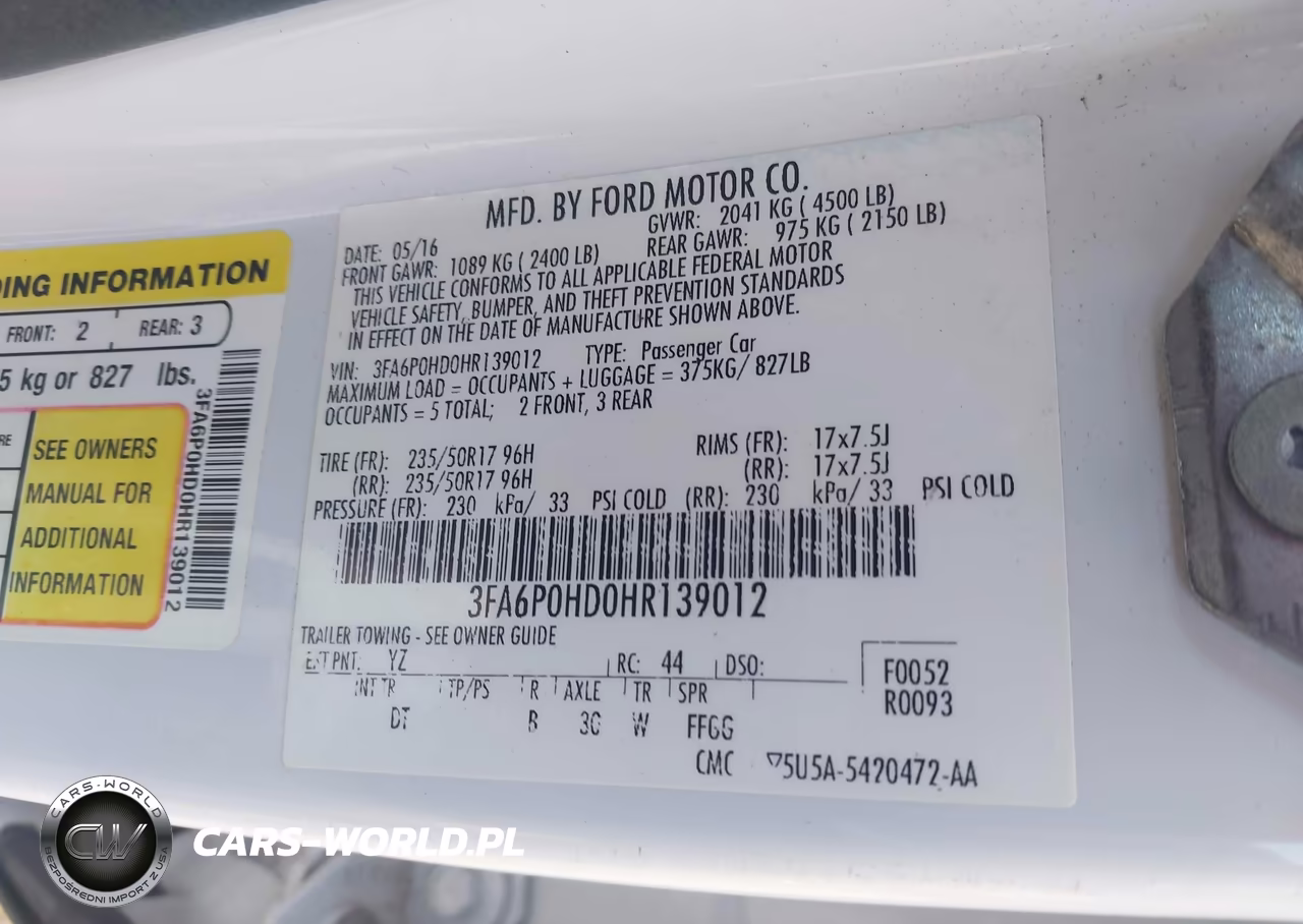 2017 Ford Fusion Se VIN:3FA6P0HD0HR139012 - 9