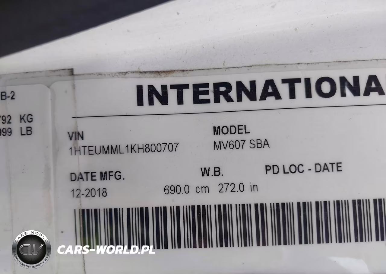 2019 International Mv VIN:1HTEUMML1KH800707 - 8