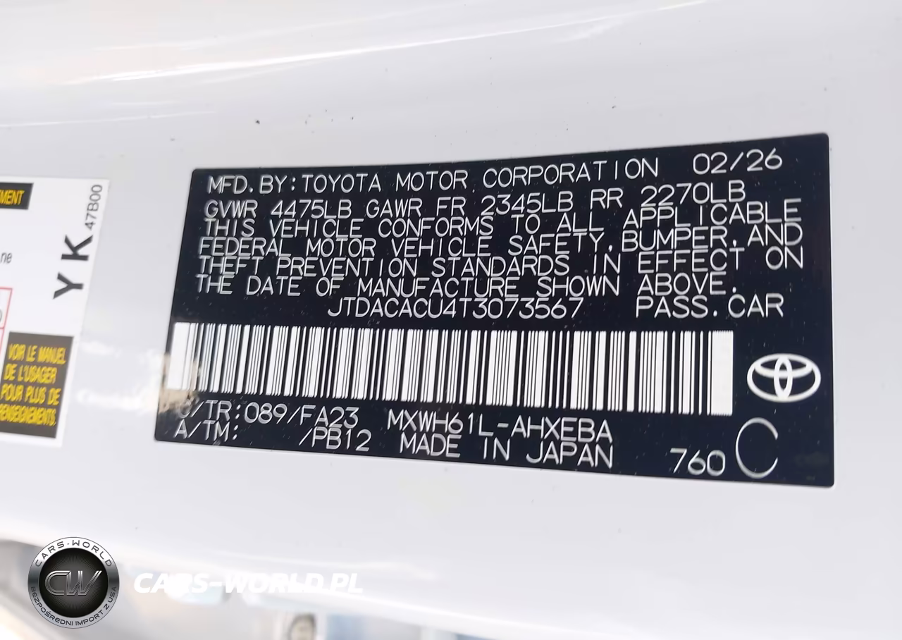 2026 Toyota Prius Plug-In Hybrid Se VIN:JTDACACU4T3073567 - 9