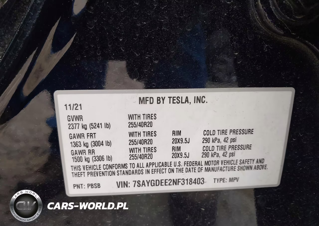 2022 Tesla Model Y Long Range Dual Motor All-Wheel Drive VIN:7SAYGDEE2NF318403 - 9
