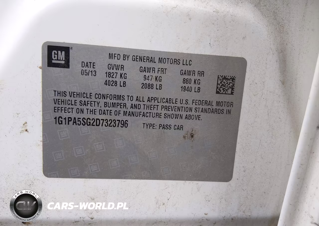 2013 Chevrolet Cruze Ls Auto VIN:1G1PA5SG2D7323796 - 9