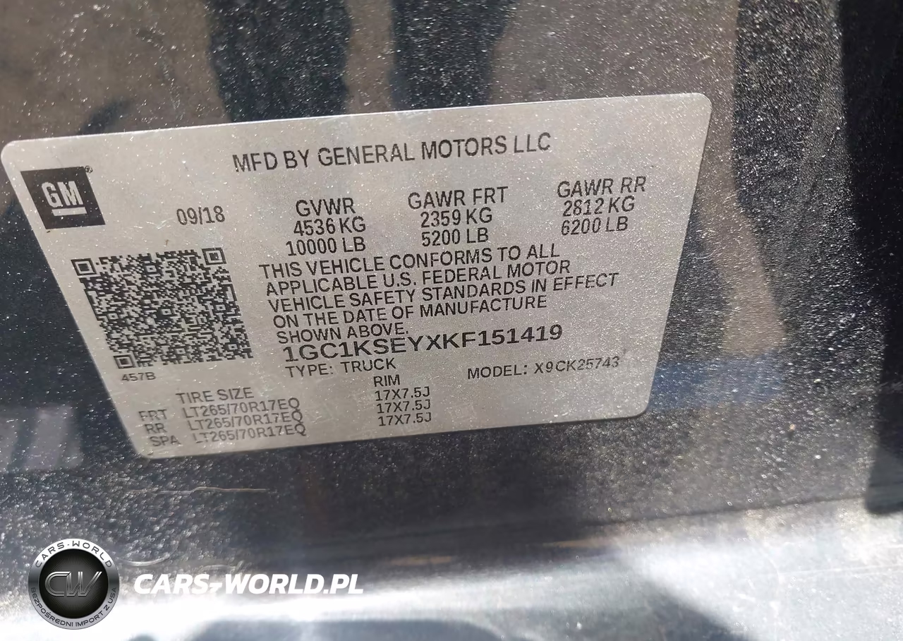 2019 Chevrolet Silverado 2500Hd Lt VIN:1GC1KSEYXKF151419 - 9