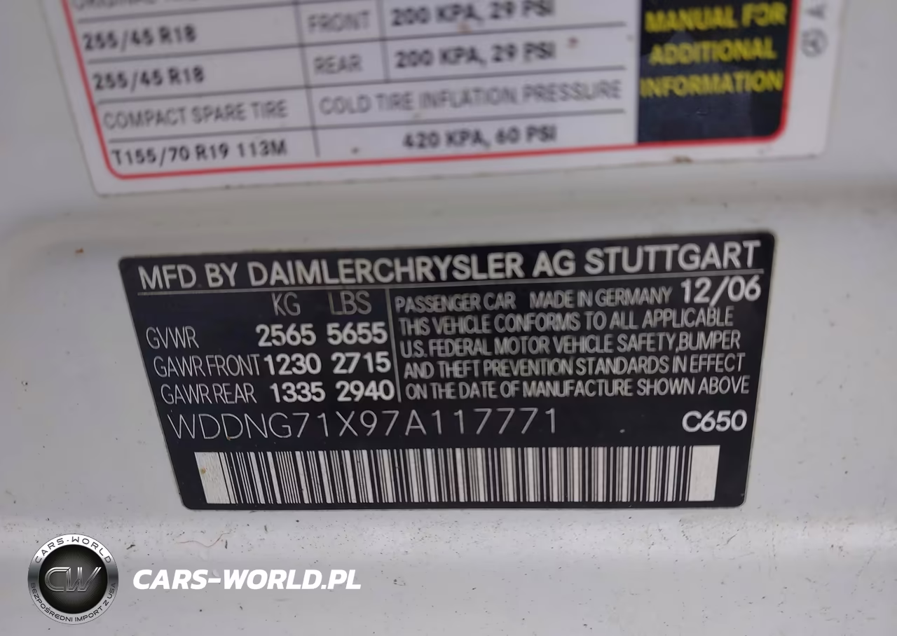 2007 Mercedes-Benz S 550 VIN:WDDNG71X97A117771 - 9