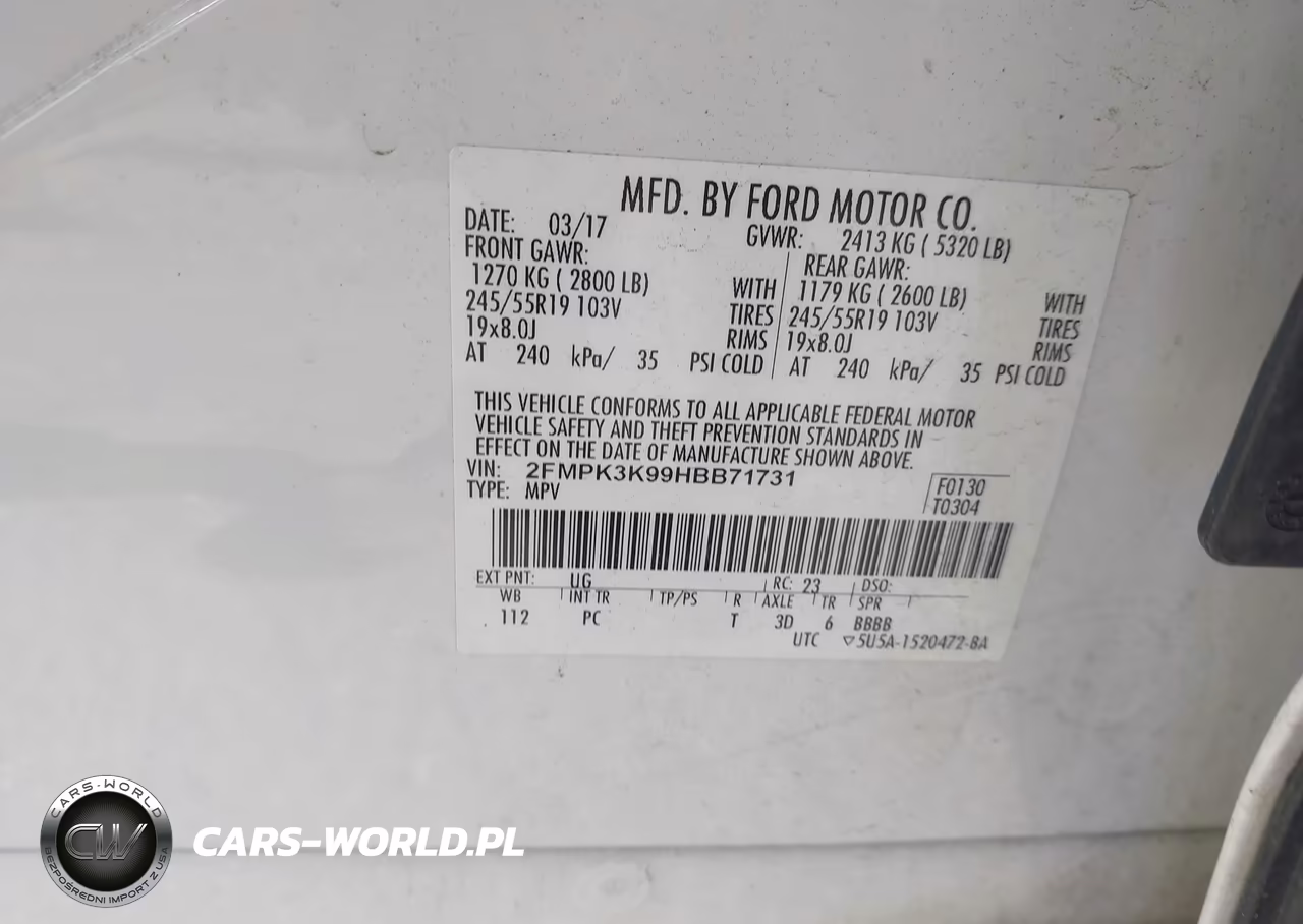 2017 Ford Edge Titanium VIN:2FMPK3K99HBB71731 - 9