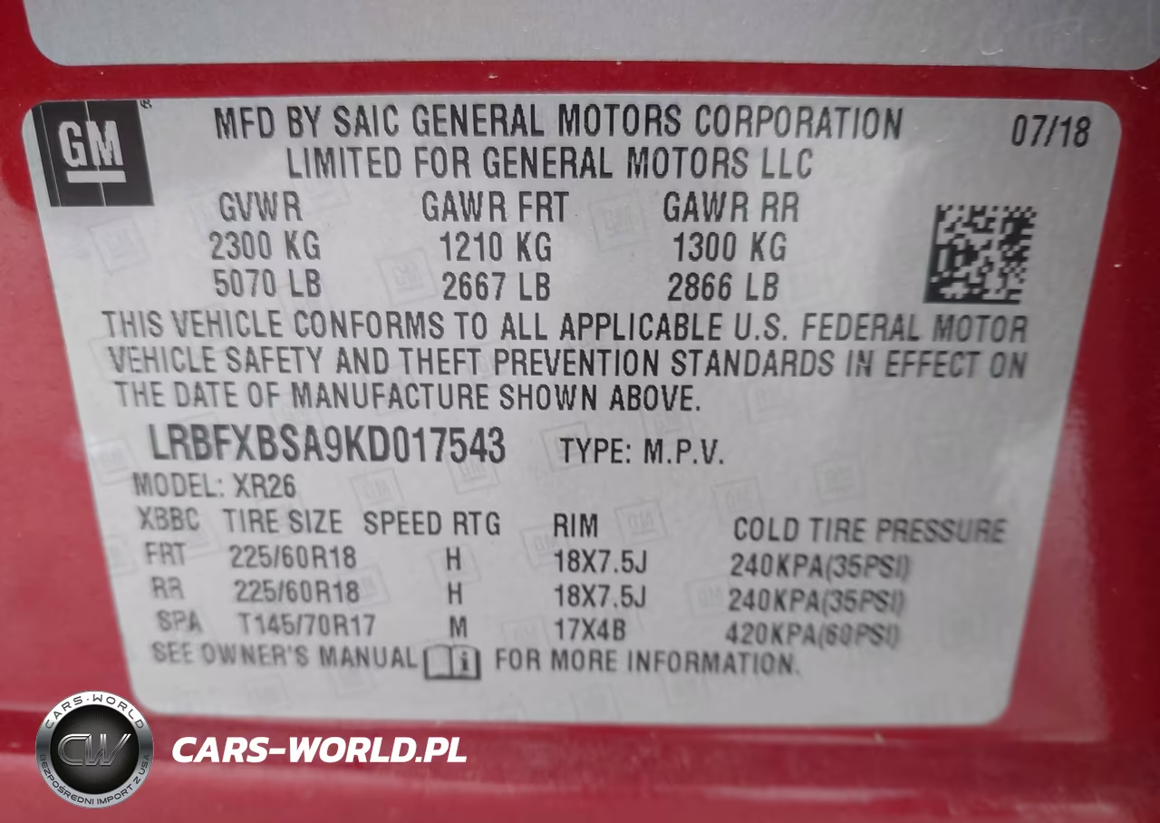 2019 Buick Envision Fwd Preferred VIN:LRBFXBSA9KD017543 - 9