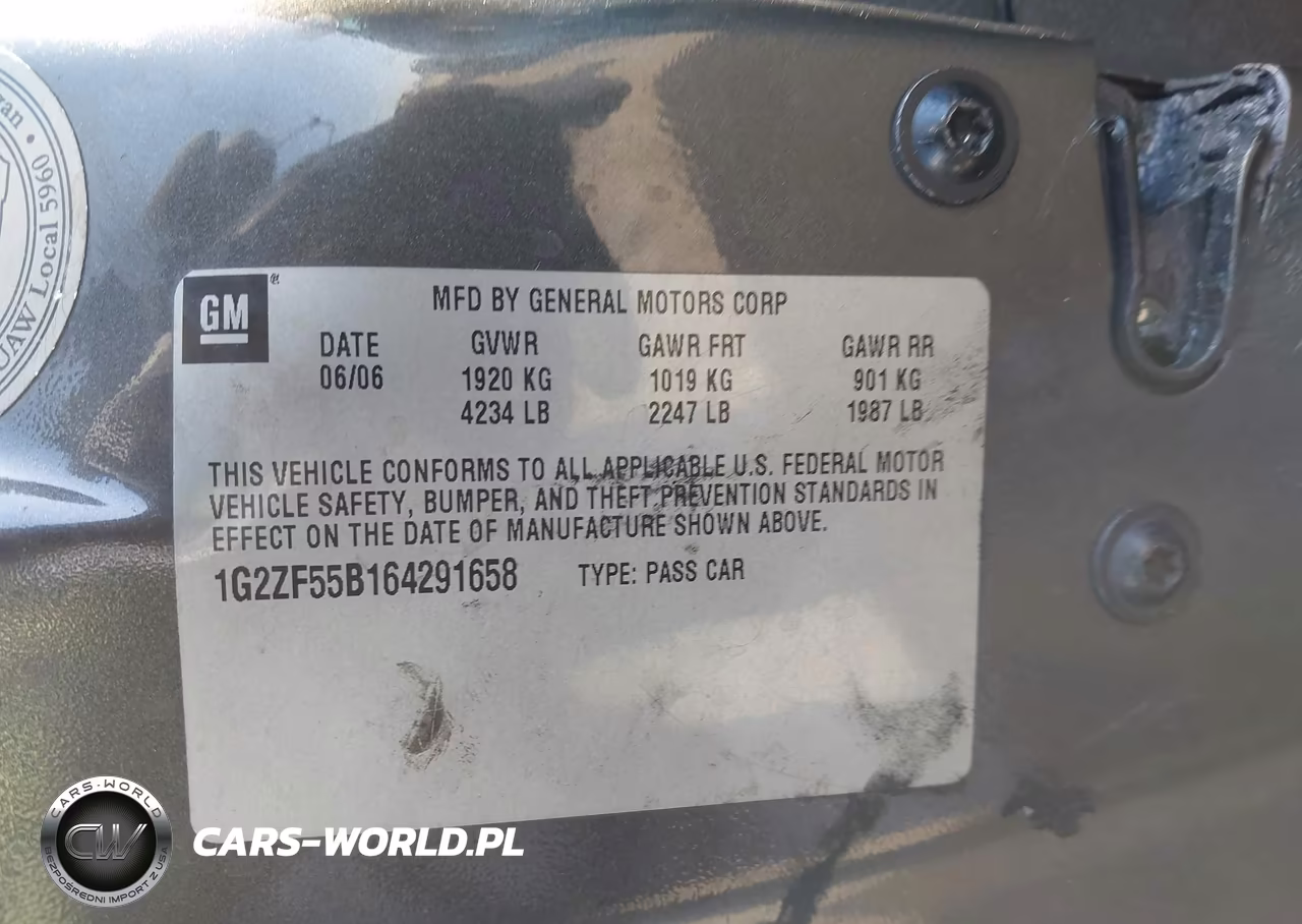 2006 Pontiac G6 VIN:1G2ZF55B164291658 - 9