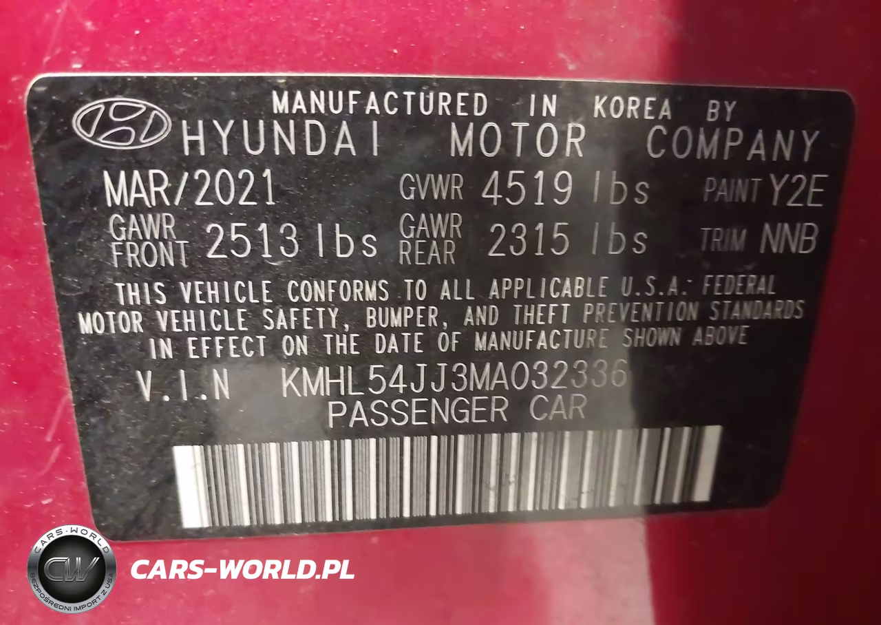 2021 Hyundai Sonata Limited VIN:KMHL54JJ3MA032336 - 9