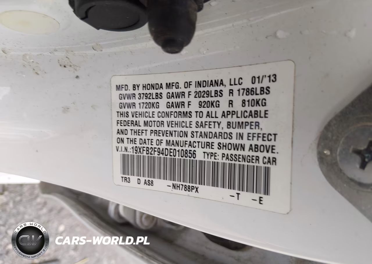 2013 Honda Civic Ex-L VIN:19XFB2F94DE010856 - 9