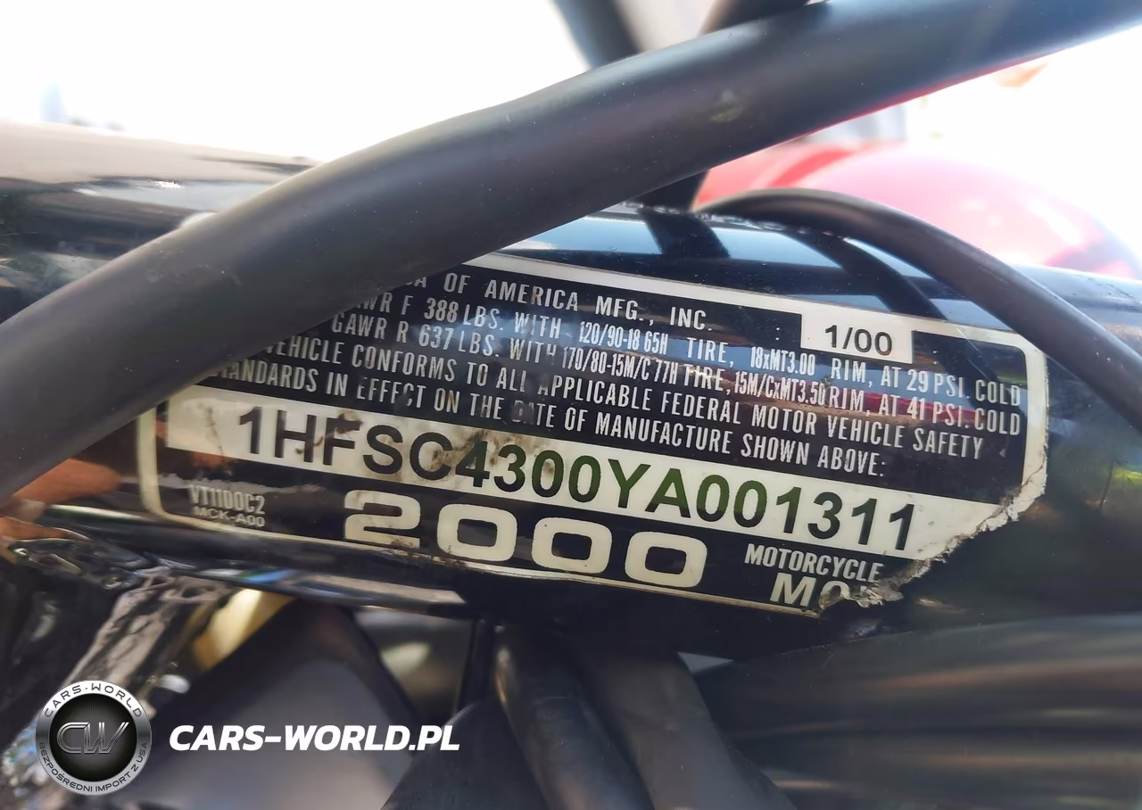 2000 Honda Vt1100 C2 VIN:1HFSC4300YA001311 - 10