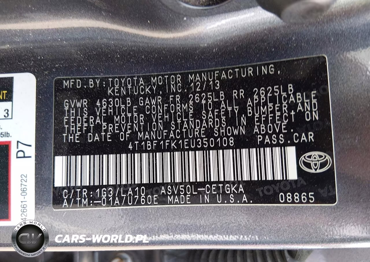2014 Toyota Camry Xle VIN:4T1BF1FK1EU350108 - 9