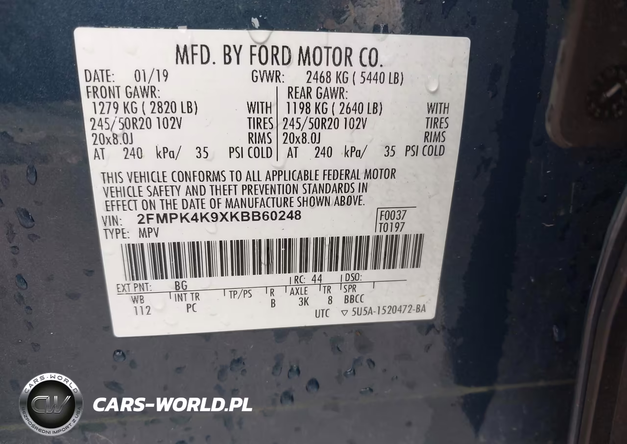 2019 Ford Edge Titanium VIN:2FMPK4K9XKBB60248 - 9