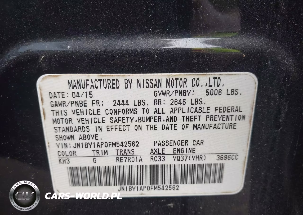 2015 Infiniti Q70 3.7 VIN:JN1BY1AP0FM542562 - 9
