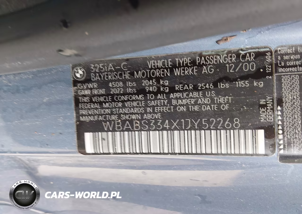 2001 BMW 325Ci VIN:WBABS334X1JY52268 - 9