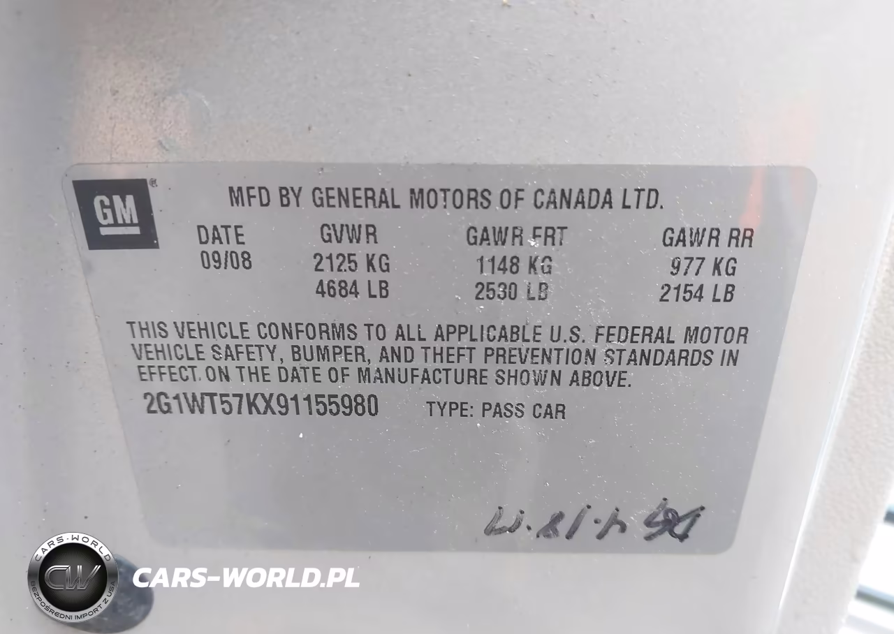 2009 Chevrolet Impala Lt VIN:2G1WT57KX91155980 - 9