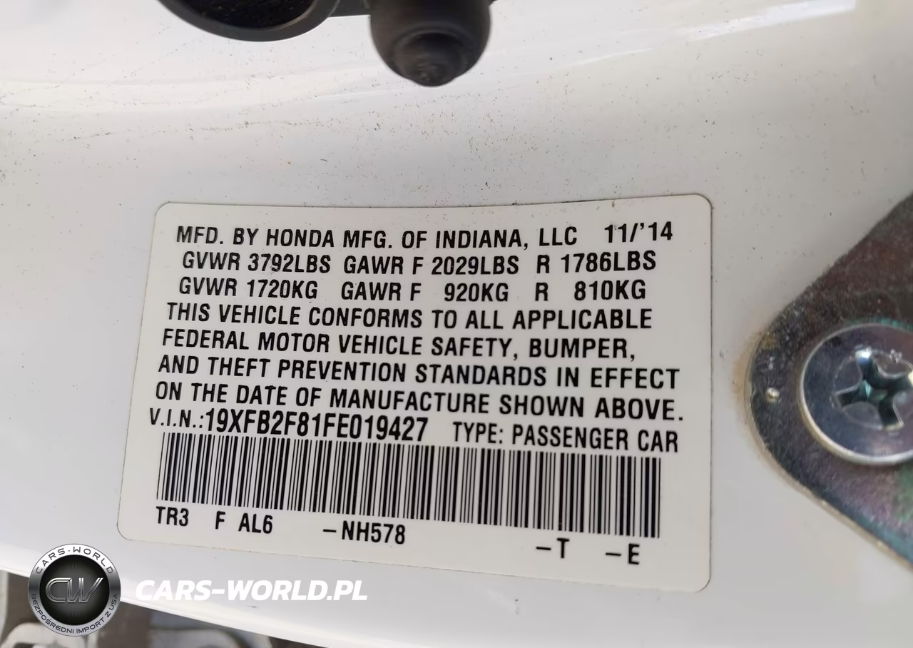 2015 Honda Civic Ex VIN:19XFB2F81FE019427 - 9