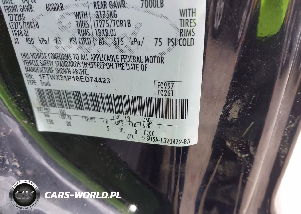 2006 Ford F-350 Lariat-Xl-Xlt VIN:1FTWX31P16ED74423 - 9