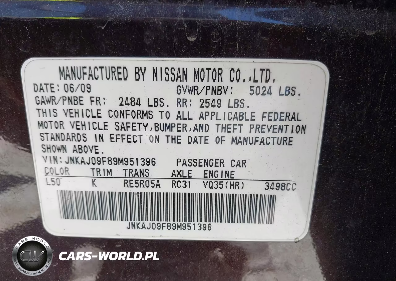 2009 Infiniti Ex35 Journey VIN:JNKAJ09F89M951396 - 9