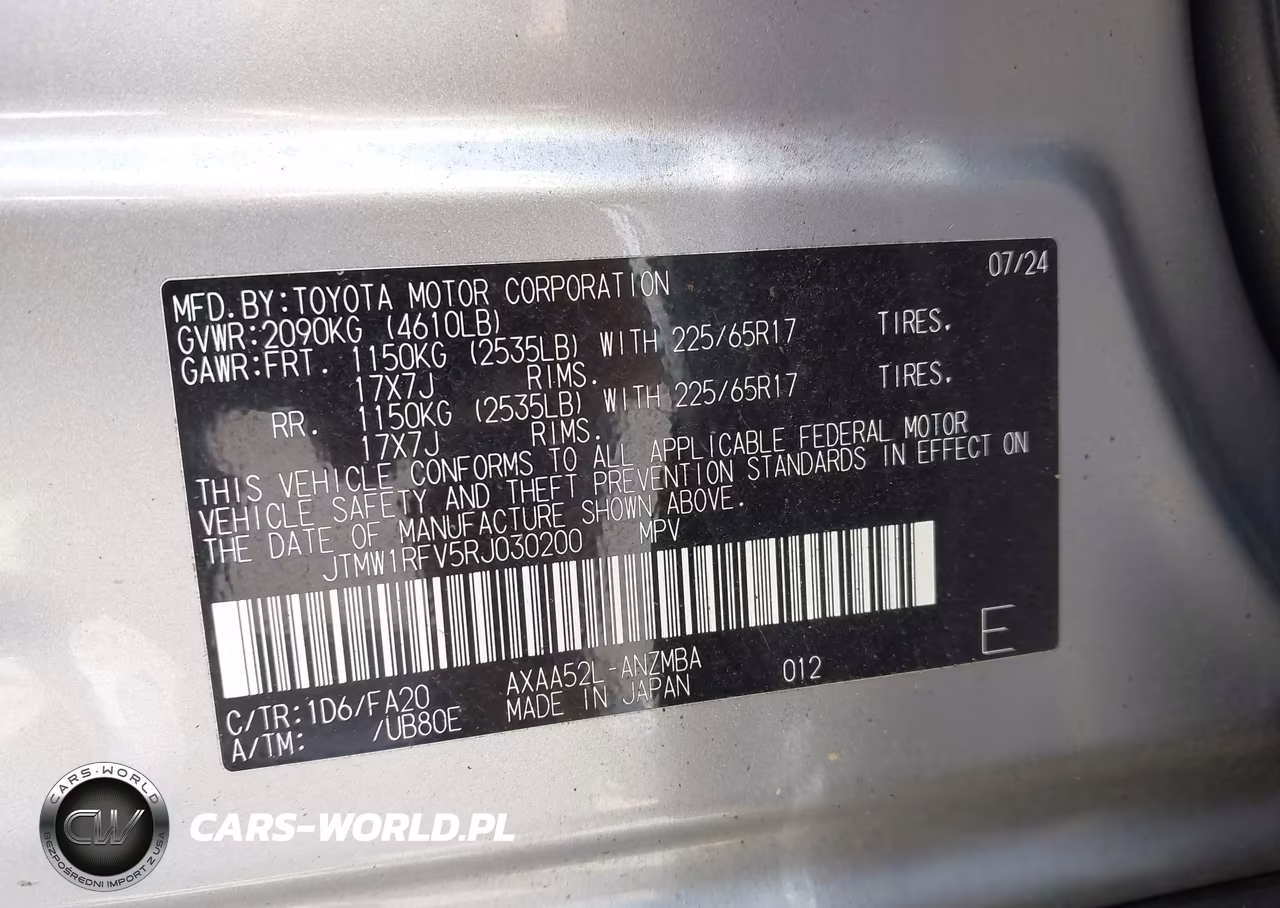 2024 Toyota Rav4 Xle VIN:JTMW1RFV5RJ030200 - 9