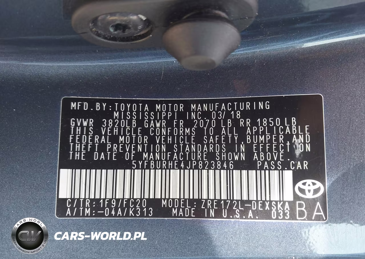 2018 Toyota Corolla Se VIN:5YFBURHE4JP823846 - 9