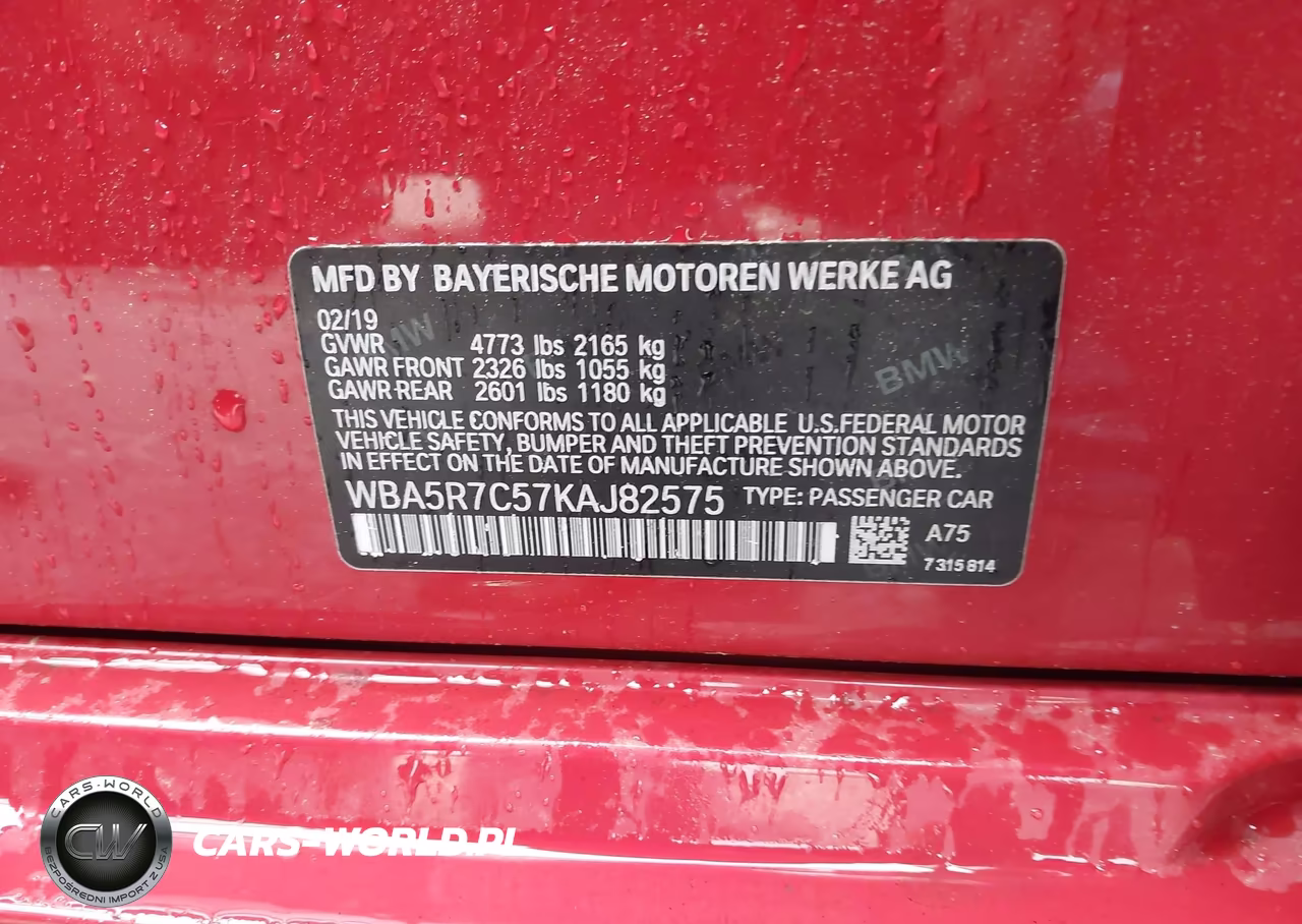 2019 BMW 330I xDrive VIN:WBA5R7C57KAJ82575 - 9