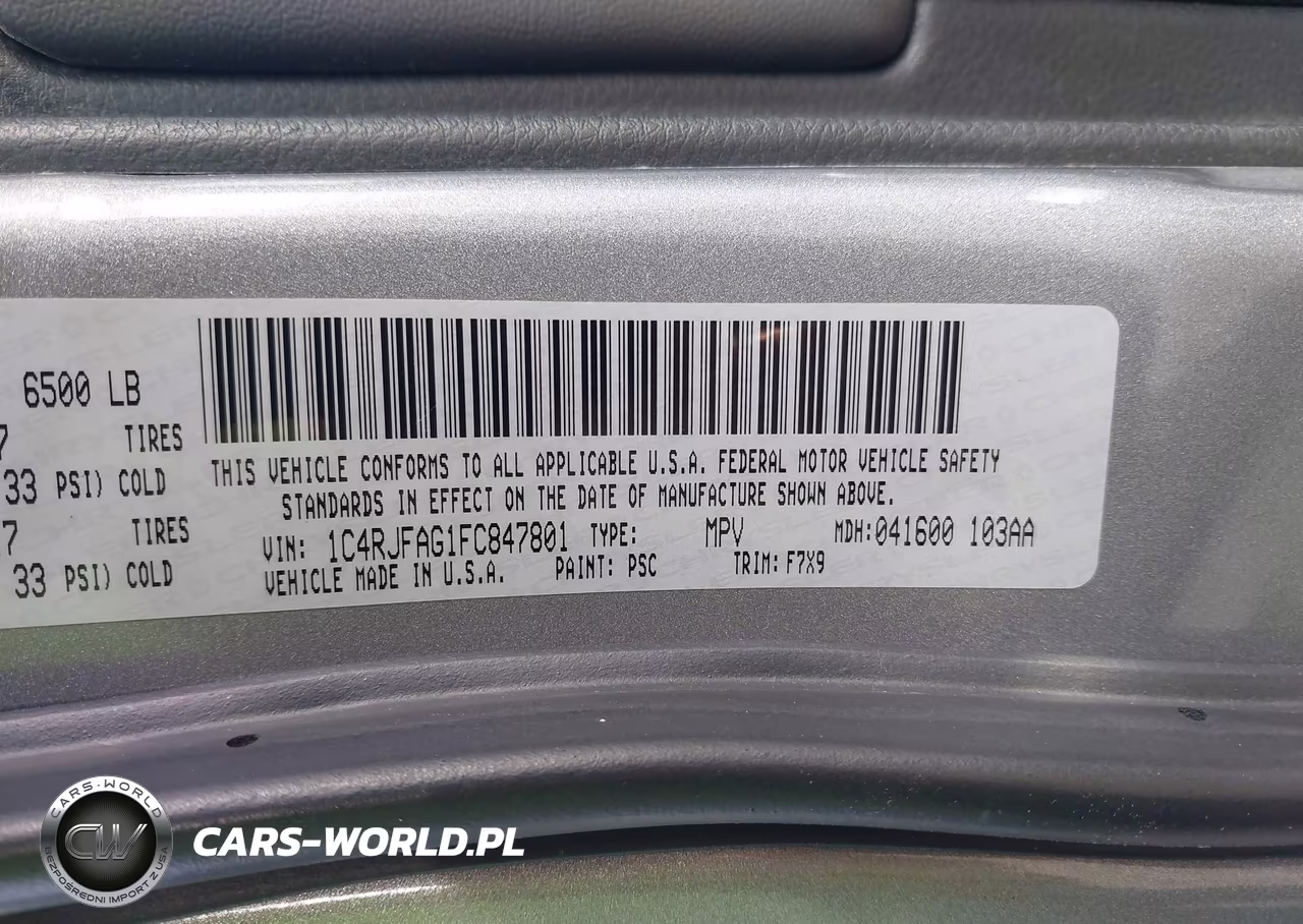 2015 Jeep Grand Cherokee Laredo VIN:1C4RJFAG1FC847801 - 9