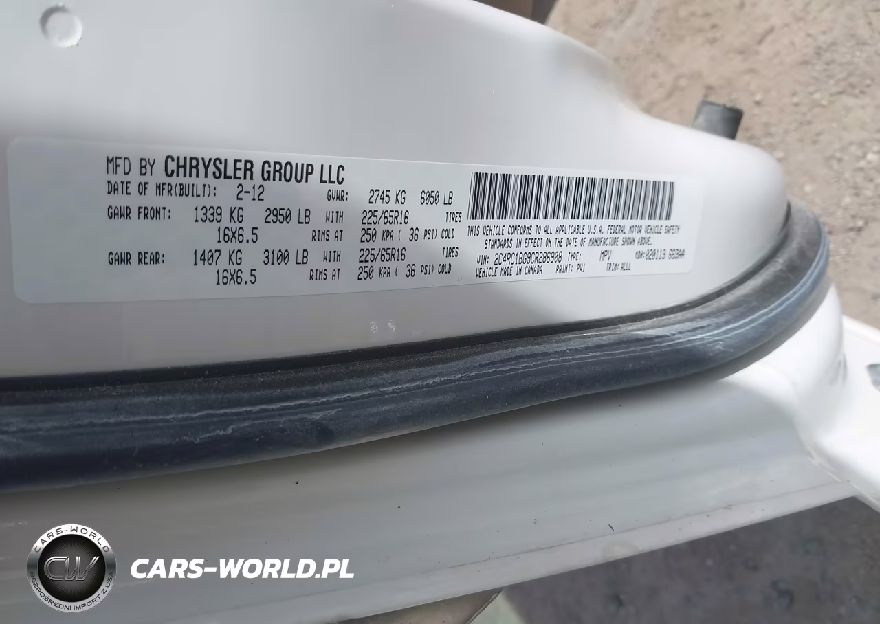 2012 Chrysler Town & Country Touring VIN:2C4RC1BG9CR286908 - 9
