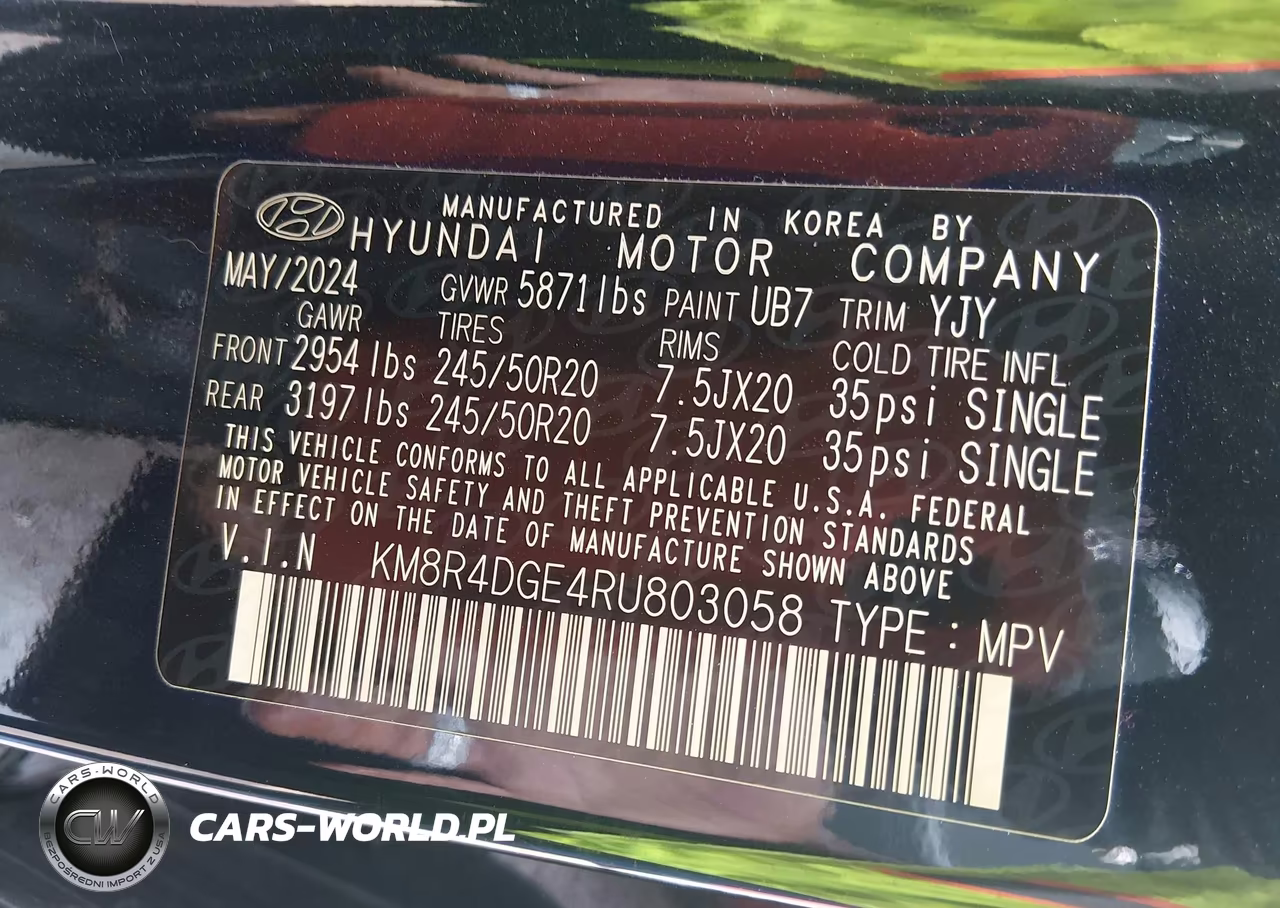 2024 Hyundai Palisade Sel VIN:KM8R4DGE4RU803058 - 9
