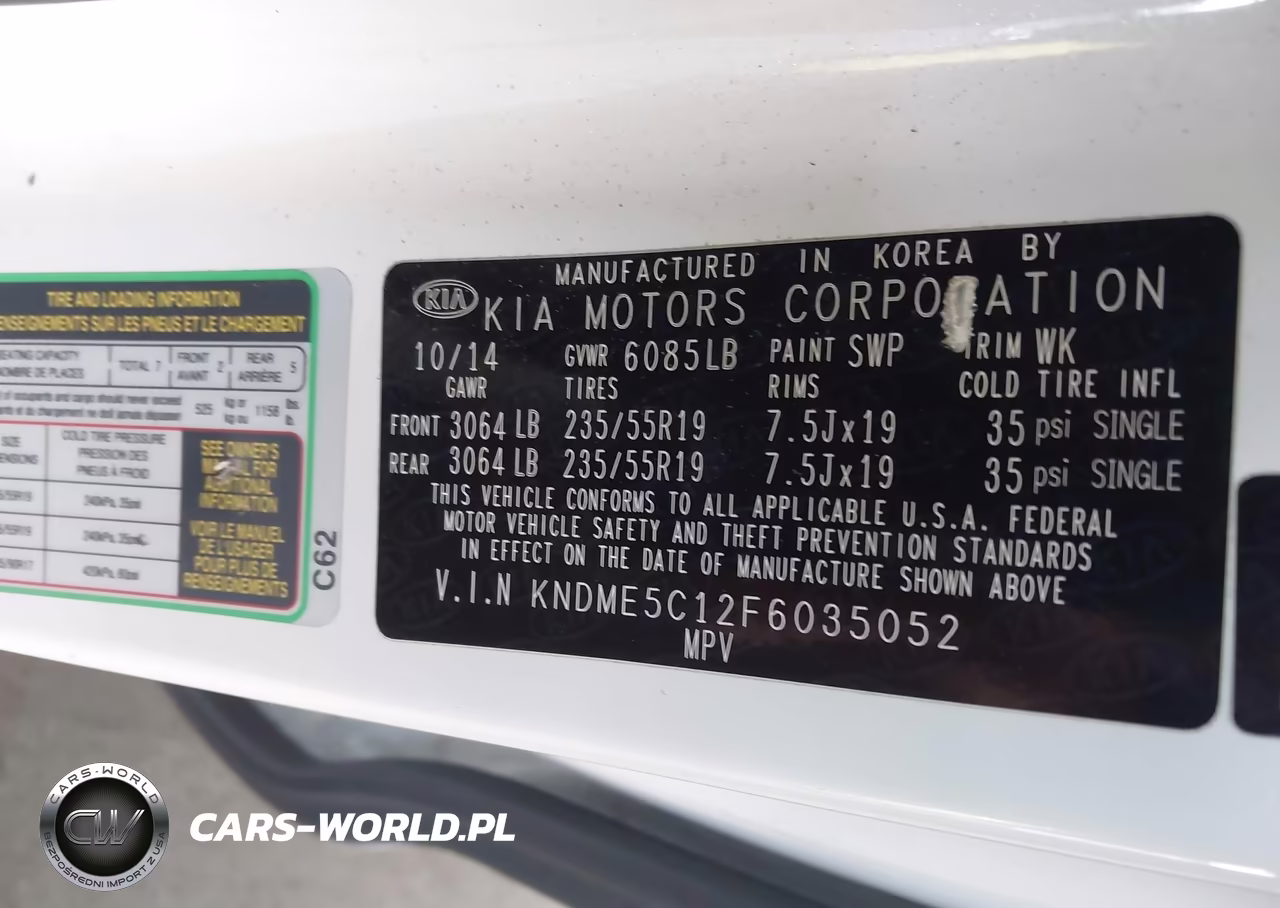 2015 Kia Sedona Sx Luxury VIN:KNDME5C12F6035052 - 9