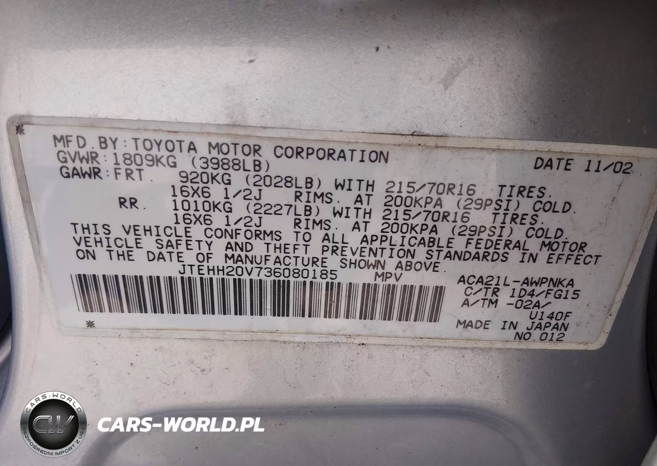 2003 Toyota Rav4 VIN:JTEHH20V736080185 - 9