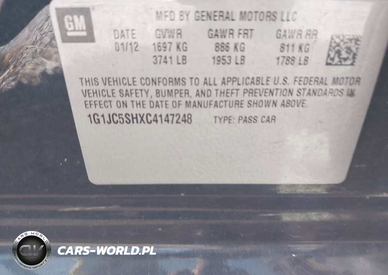2012 Chevrolet Sonic 2Lt VIN:1G1JC5SHXC4147248 - 9