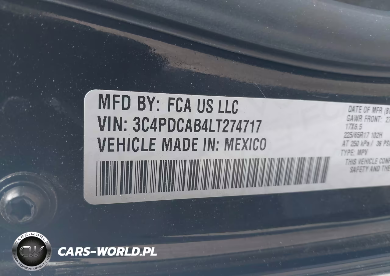 2020 Dodge Journey Se Value VIN:3C4PDCAB4LT274717 - 9
