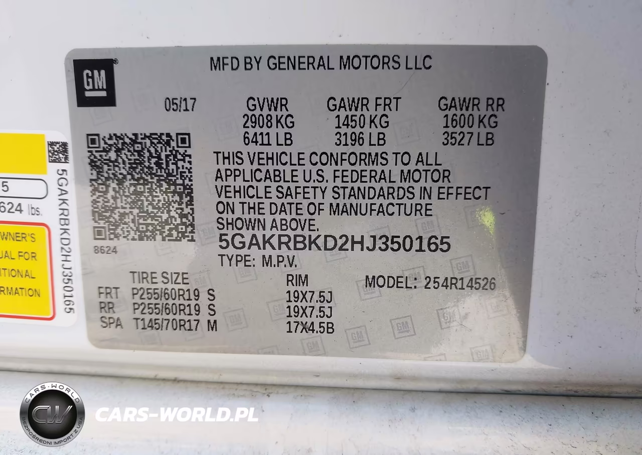 2017 Buick Enclave Leather VIN:5GAKRBKD2HJ350165 - 9