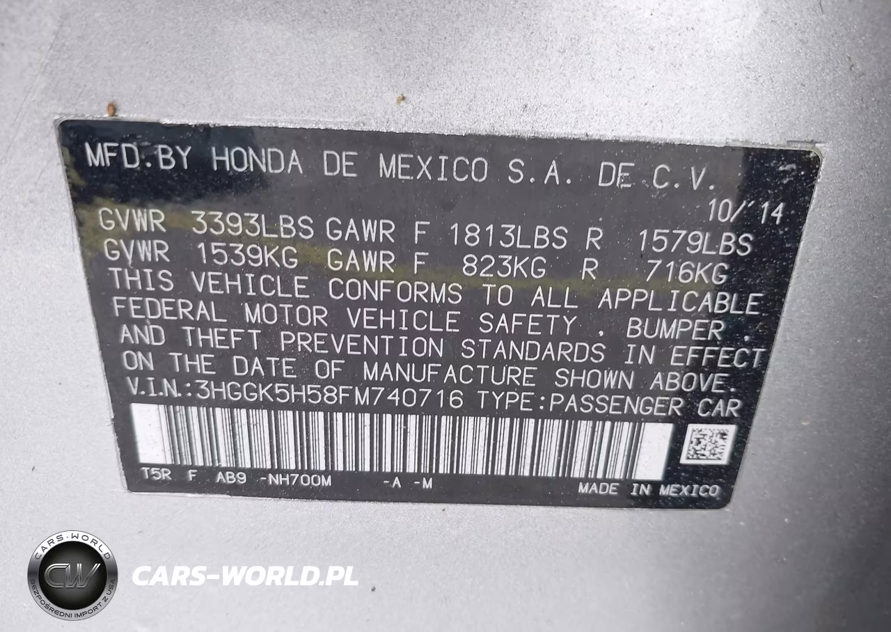 2015 Honda Fit Lx VIN:3HGGK5H58FM740716 - 9