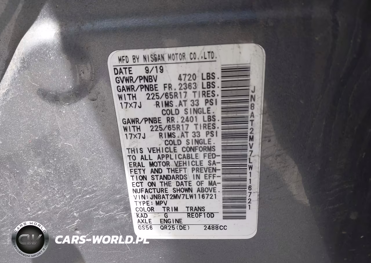 2020 Nissan Rogue Sv Intelligent Awd VIN:JN8AT2MV7LW116721 - 9