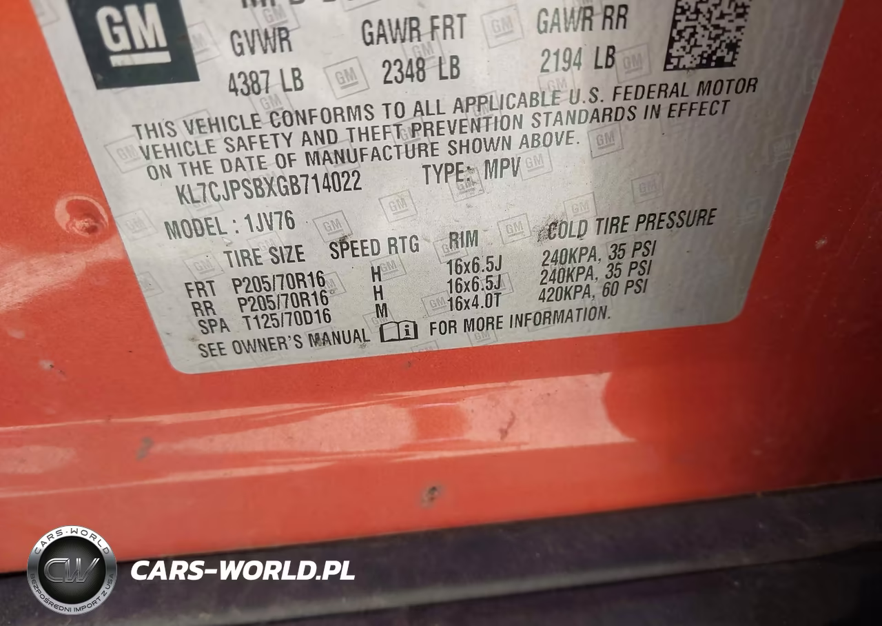 2016 Chevrolet Trax Lt VIN:KL7CJPSBXGB714022 - 9