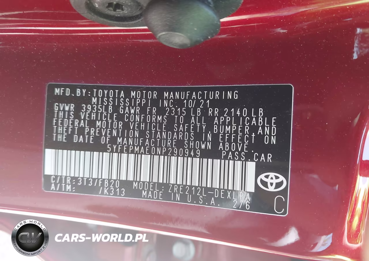 2022 Toyota Corolla Le VIN:5YFEPMAE0NP290949 - 9