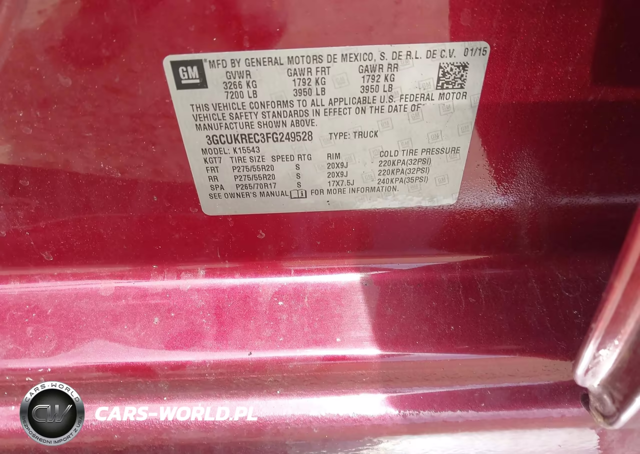 2015 Chevrolet Silverado 1500 1Lt VIN:3GCUKREC3FG249528 - 9