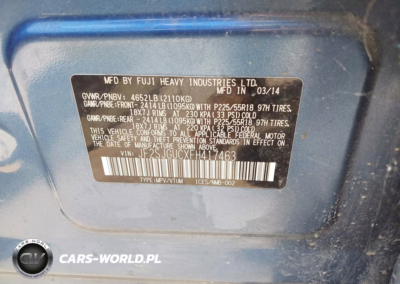 2015 Subaru Forester 2.0Xt Touring VIN:JF2SJGUCXFH417463 - 9