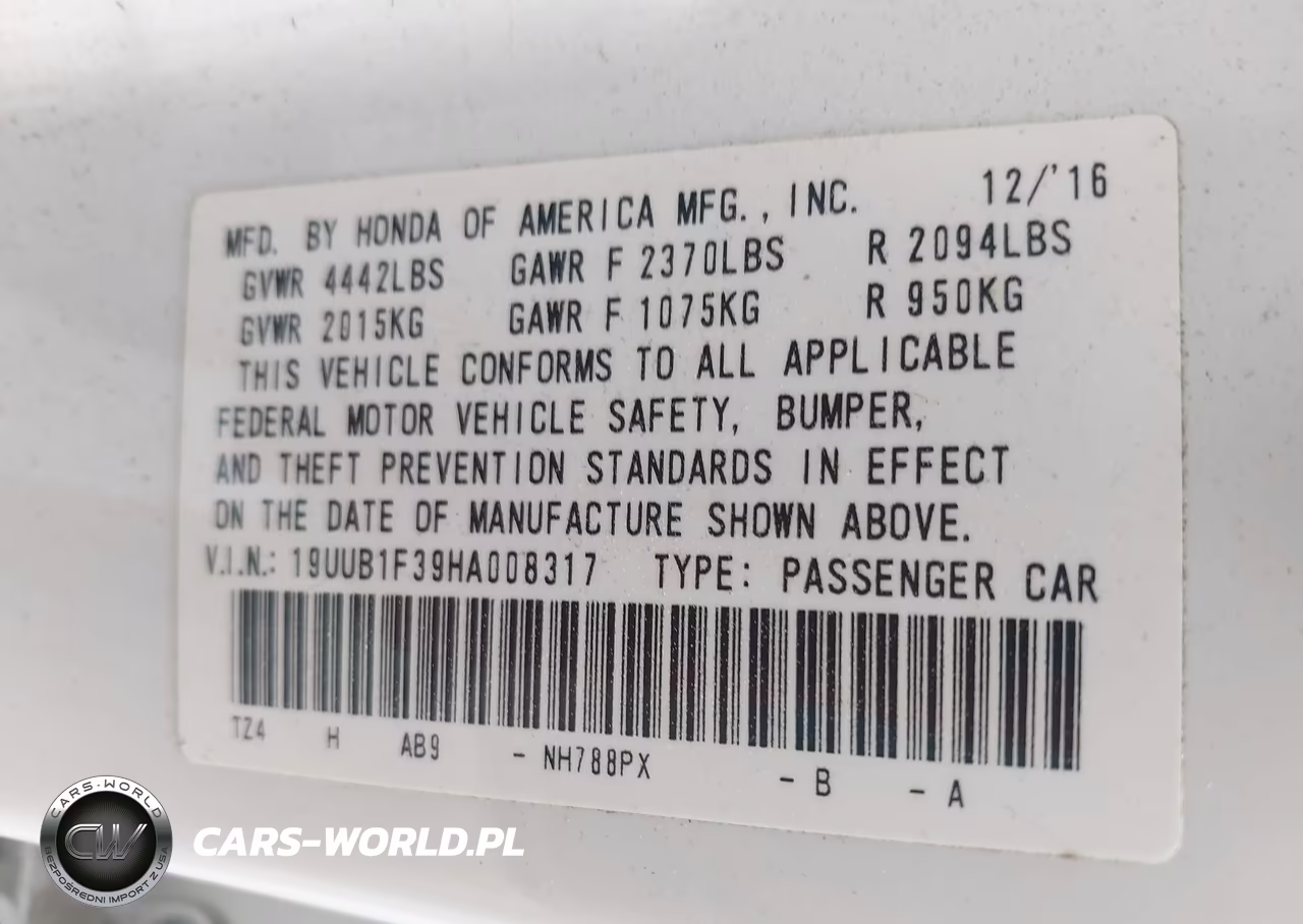 2017 Acura Tlx VIN:19UUB1F39HA008317 - 9
