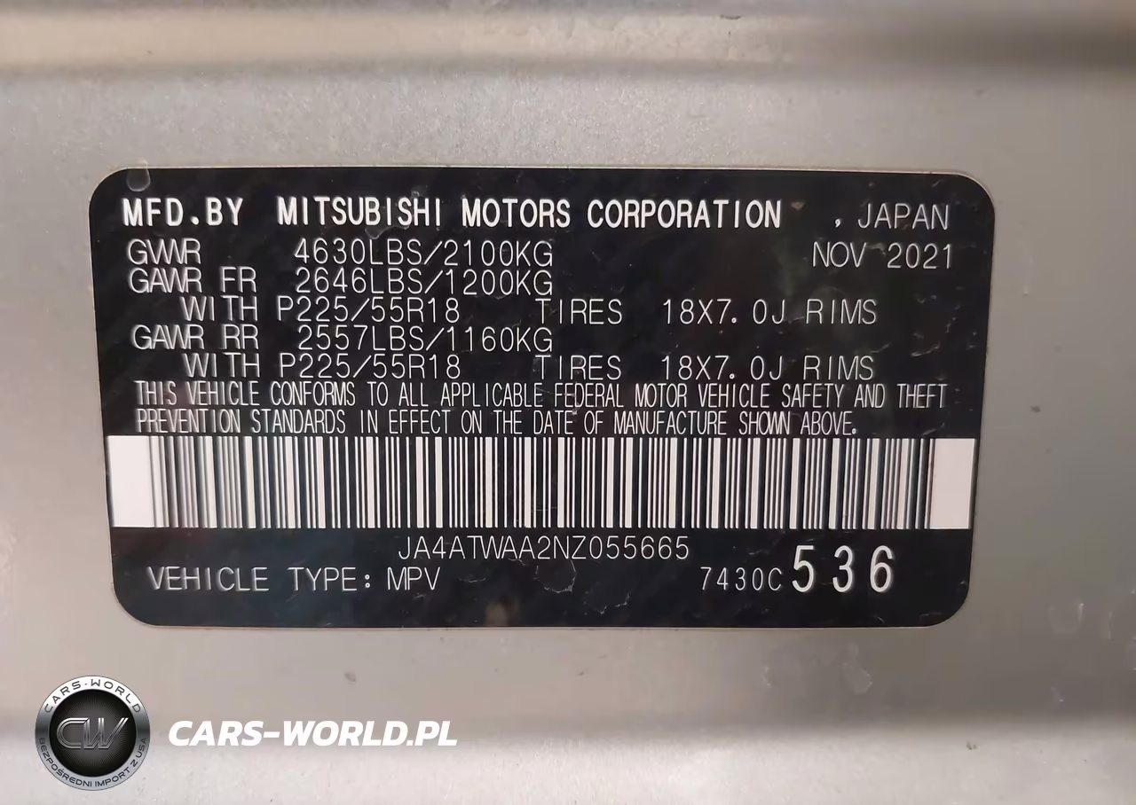2022 Mitsubishi Eclipse Cross Se S-Awc-Se Special Edition S-Awc-Sel S-Awc-Sel Special Edition S-Awc VIN:JA4ATWAA2NZ055665 - 9
